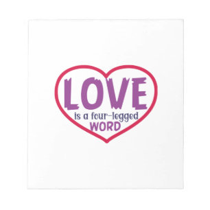 Bloco De Notas Cat Art Love É Uma Palavra De Quatro Pernas