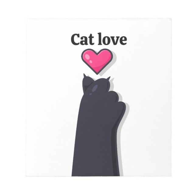 Bloco De Notas cat love (Frente)