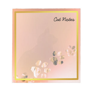 Bloco De Notas Cat Paw Personaliza Impressões De Laranja Para Pás