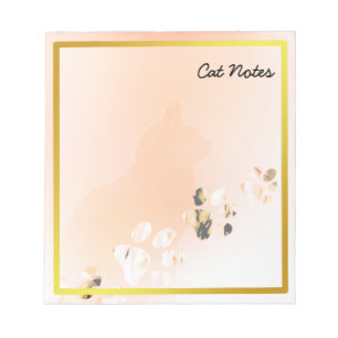 Bloco De Notas Cat Paw Personaliza Impressões De Laranja Para Pás