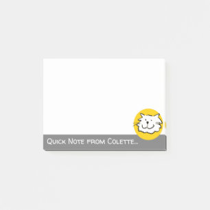 Bloco De Notas Cat Themed Design com cara de gato