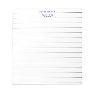 Bloco De Notas Catchy Teacher Lined Paper From The Desk Of 