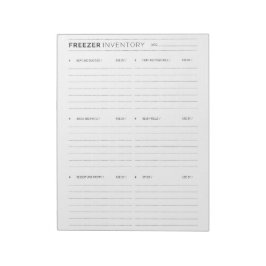 Bloco De Notas Categorias Minimalistas Inventário da Geladeira Or