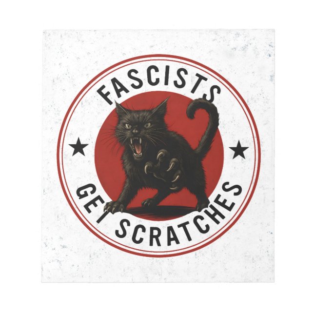 Bloco De Notas Cats Against Fascists (Frente)