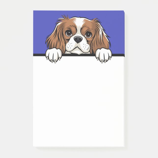 Bloco De Notas Cavalier Cavalier Rei Charles Spaniel Lover (Frente)