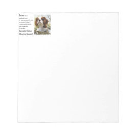 Bloco De Notas Cavalier King Charles Spaniel Art Love Is