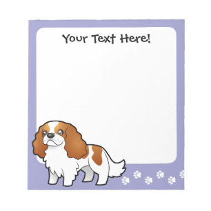 Bloco De Notas Cavalier King Charles Spaniel de desenho animado