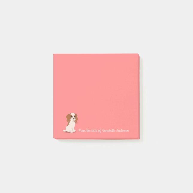 Bloco De Notas Cavalier King Charles Spaniel Personalizar Posto  (Frente)