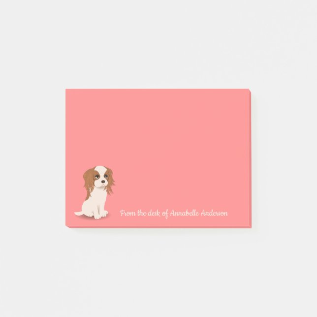 Bloco De Notas Cavalier King Charles Spaniel Personalize (Frente)