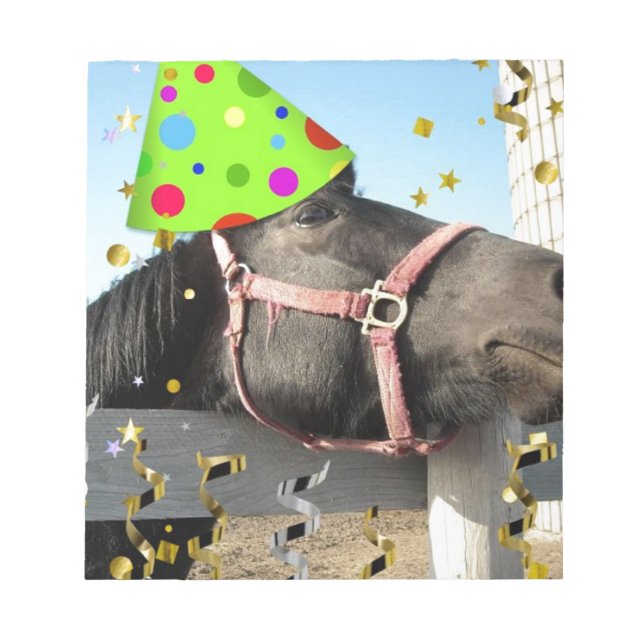 Bloco De Notas Cavalo-animal de festa (Frente)