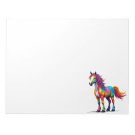 Bloco De Notas Cavalo Colorido
