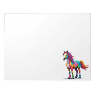 Bloco De Notas Cavalo Colorido