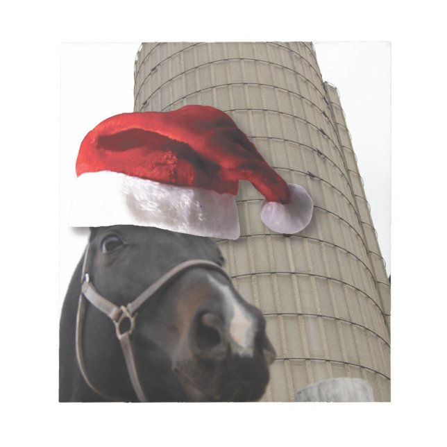 Bloco De Notas Cavalo de Fazenda de Natal (Frente)