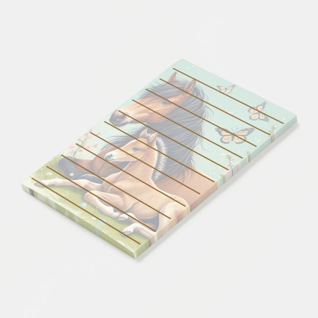 Bloco De Notas Cavalo e Galha Descansados em Primavera (Inclinado)