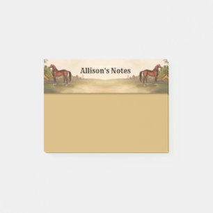 Bloco De Notas Cavalo Marrom