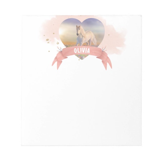 Bloco De Notas Cavalo Personalizado (Frente)