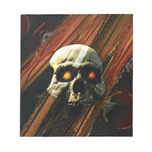 Bloco De Notas Caveira Escura