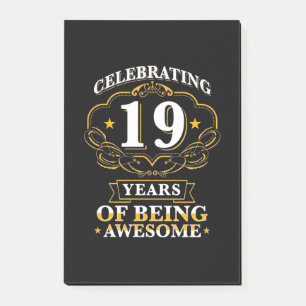 Bloco De Notas Celebrando 19 Anos De Ser Incrível