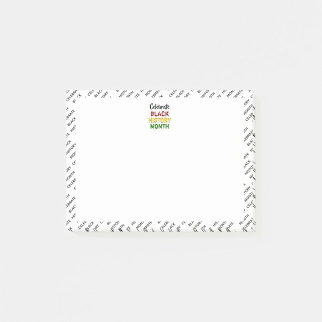 Bloco De Notas Celebrar o Mês da História Negra (Frente)
