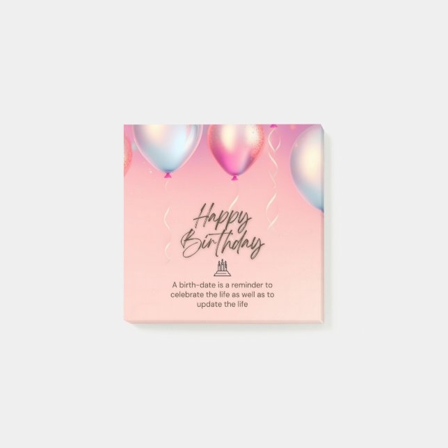 Bloco De Notas Celebre o Aniversário da Vida (Frente)