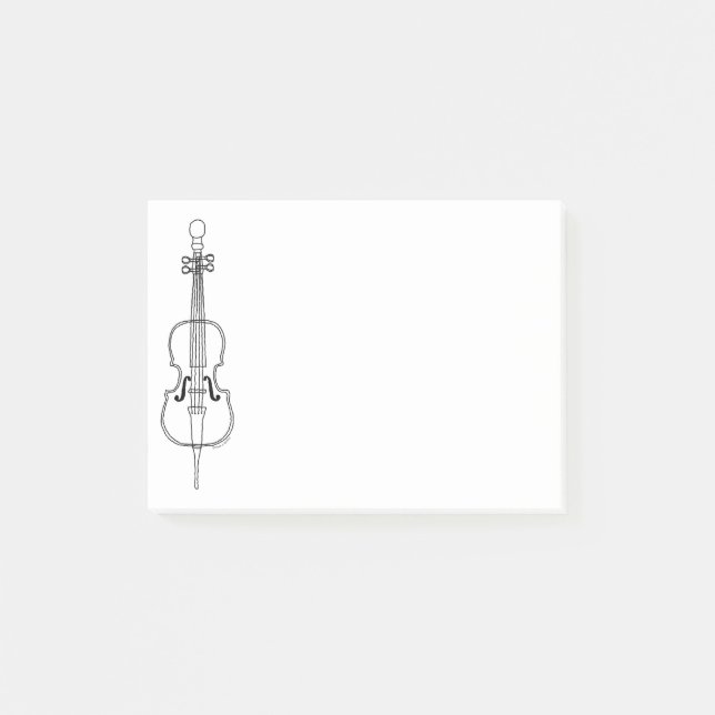 Bloco De Notas Cello Drawing (Frente)