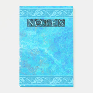 Bloco De Notas Celtic Knotwork Fish in Blue