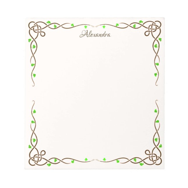 Bloco De Notas Celtic Trellis (Frente)