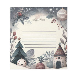 Bloco De Notas Cena de Natal da Wonderland de inverno