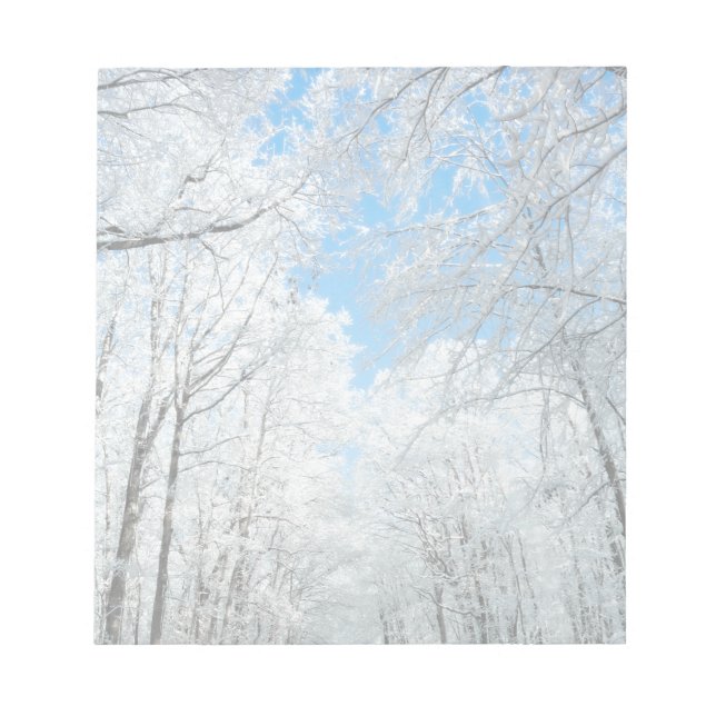 Bloco De Notas Cena de Snowy Winter Road (Frente)