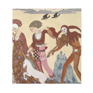 Bloco De Notas Cena medieval por Georges Barbier