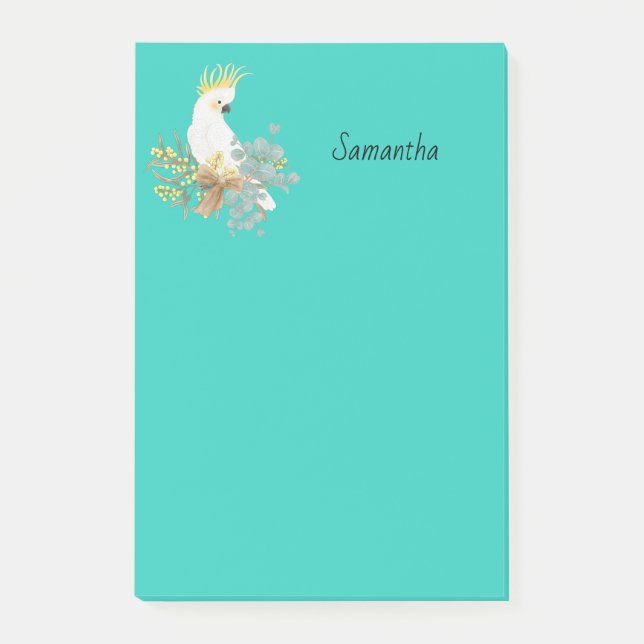 Bloco De Notas Cenoura Cockatoo Personalizada (Frente)