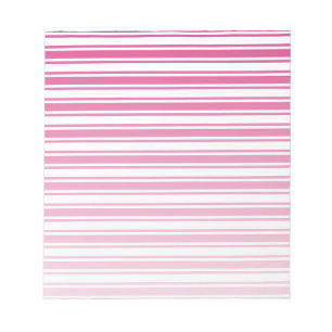 Bloco De Notas Cerise e faixas brancas de doces