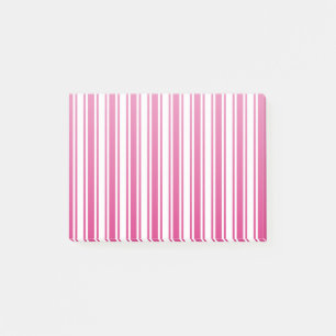 Bloco De Notas Cerise e faixas brancas de doces