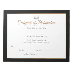 Bloco De Notas Certificados-Particiption da representação