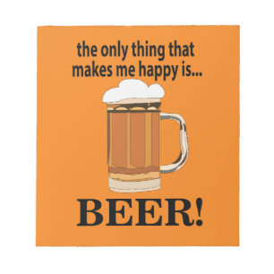 Bloco De Notas Cerveja de Bebendo de Cerveja
