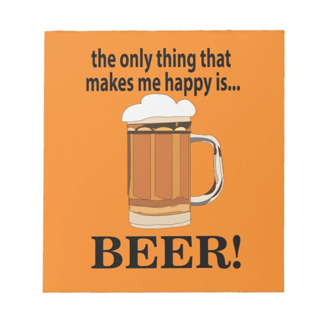 Bloco De Notas Cerveja de Bebendo de Cerveja (Frente)