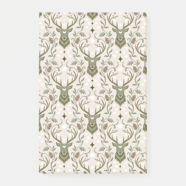 Bloco De Notas Cervo Tribal Boho, Sonhando com Cervo (Frente)