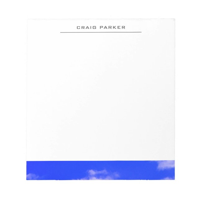 Bloco De Notas Céu Azul Profissional Simples Minimalista (Frente)