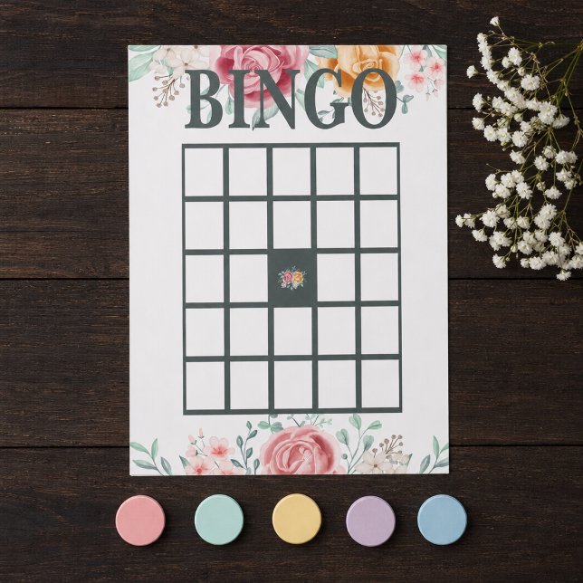 Bloco De Notas Chá de Bebê Bingo Rosa Dourada (Criador carregado)