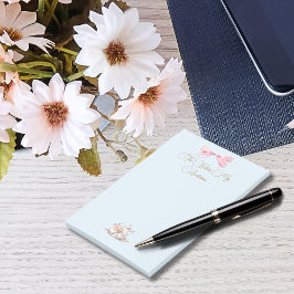 Bloco De Notas Chá de Bebê Elegante Festa do Chá Estilo Regência 