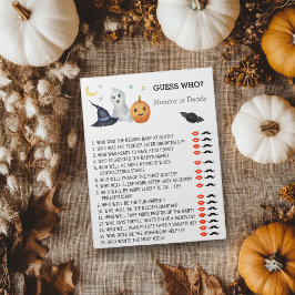 Bloco De Notas Chá de Bebê Halloween Adivinhação do Fantasma Quem