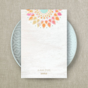 Bloco De Notas Chakra Lotus Flower Mandala Floral Notepad