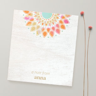 Bloco De Notas Chakra Lotus Flower Mandala Notepad