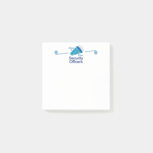 Bloco De Notas Chamada para Oficiais de Segurança (Frente)