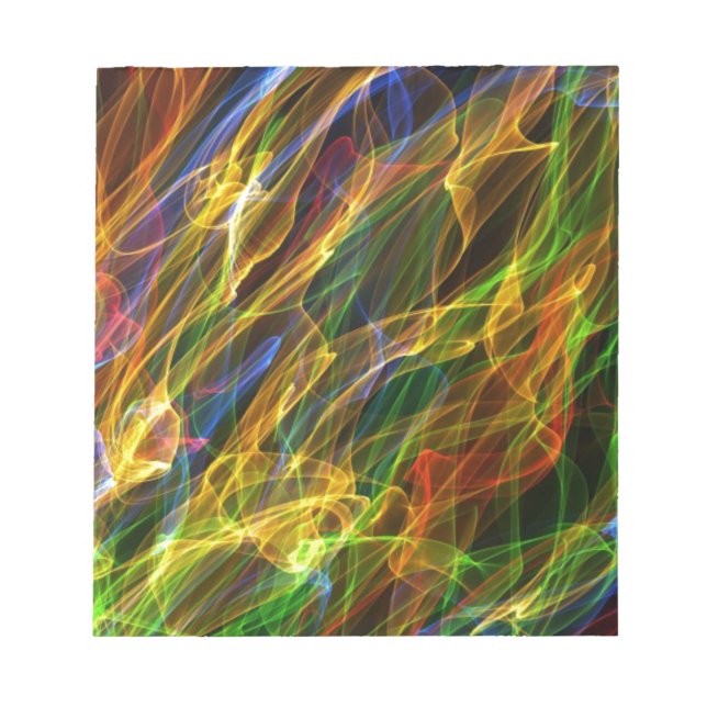 Bloco De Notas Chamas Coloridas (Frente)