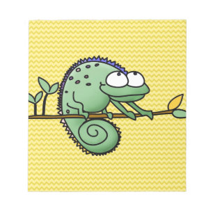 Bloco De Notas Chameleon Cartoon Lizard Cute