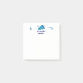 Bloco De Notas Chamem os Trabalhadores do Armazém