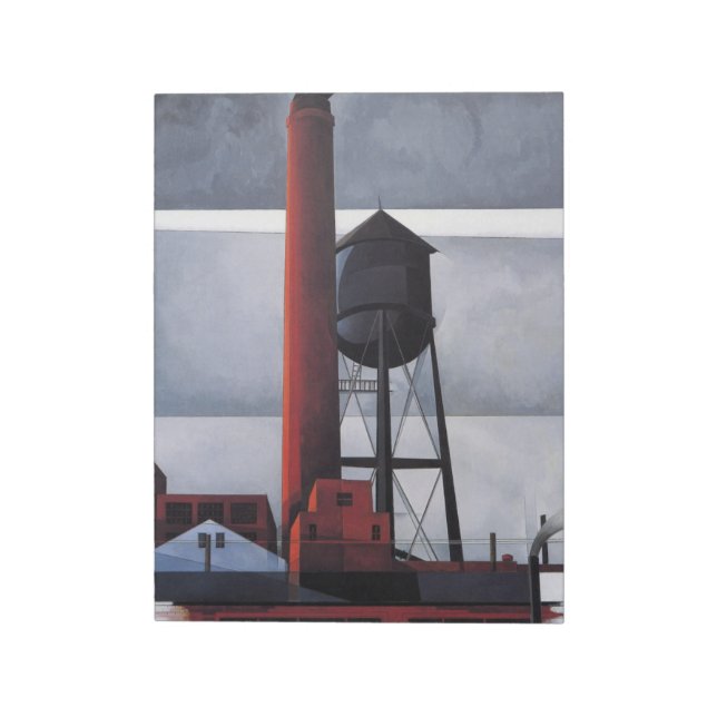 Bloco De Notas Chaminés e Torre de Água (por Charles Demuth) (Invertido)