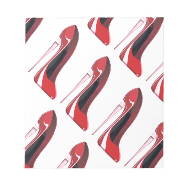 Bloco De Notas Champagne Heel Red Stiletto Calçado Art (Frente)