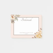 Champagne Marfim Rosa Floral Damas de Honra